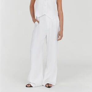 Dissh Nora White Linen Pant